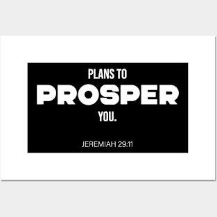 Bible Scripture Jeremiah 29:11 Quote White Posters and Art